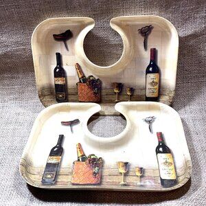 Tuscan Cellars Wine Appetizer Party Tray Set Of 2
